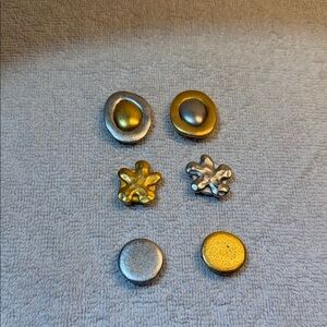 Gold and Silver Metal Button Covers